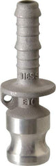 EVER-TITE Coupling Products - 1/2" Stainless Steel Cam & Groove Suction & Discharge Hose Male Adapter Hose Shank - Part E, 250 Max psi - Apex Tool & Supply