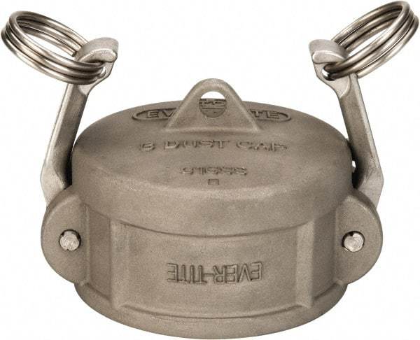 EVER-TITE Coupling Products - 3" Stainless Steel Cam & Groove Suction & Discharge Hose Dust Cap For Use with Adapters - Part DC, 200 Max psi - Apex Tool & Supply