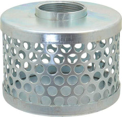 Kuriyama of America - 1-1/2" Hose, Round Hole Strainer - Plated Steel - Apex Tool & Supply