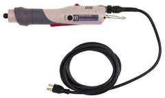 Ingersoll-Rand - lnline Handle, 2,000 RPM, 5 to 15 In/Lb Torque, Electric Screwdriver - 1/4" Bit Holder, 115 Volts, 0.45 Amps - Apex Tool & Supply