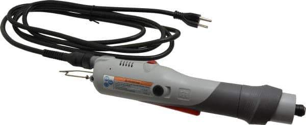 Ingersoll-Rand - lnline Handle, 1,200 RPM, 11 to 26 In/Lb Torque, Electric Screwdriver - 1/4" Bit Holder, 115 Volts, 0.45 Amps - Apex Tool & Supply