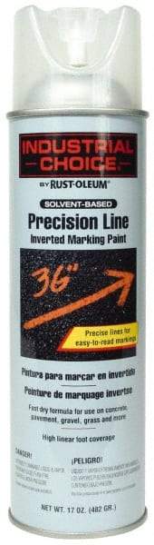 Rust-Oleum - 17 fl oz Clear Marking Paint - 600' to 700' Coverage at 1" Wide, Solvent-Based Formula - Apex Tool & Supply