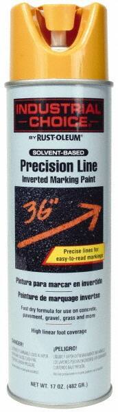 Rust-Oleum - 17 fl oz Yellow Marking Paint - 600' to 700' Coverage at 1" Wide, Solvent-Based Formula - Apex Tool & Supply