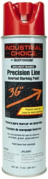 Rust-Oleum - 17 fl oz Red Marking Paint - 600' to 700' Coverage at 1" Wide, Solvent-Based Formula - Apex Tool & Supply
