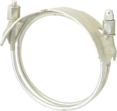 Kuriyama of America - 5" Hose, Spiral Double Bolt Hose Clamp - Plated Steel - Apex Tool & Supply