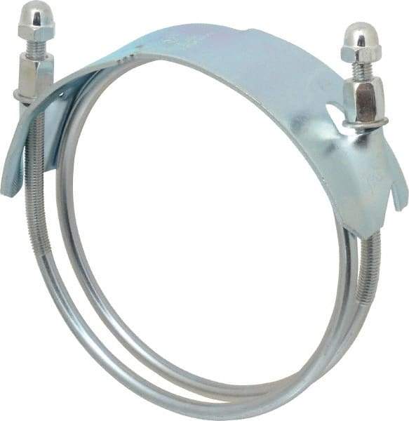Kuriyama of America - 6" Hose, Spiral Double Bolt Hose Clamp - Plated Steel - Apex Tool & Supply
