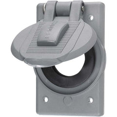 Hubbell Wiring Device-Kellems - Weatherproof Box Covers Cover Shape: Round Number of Holes in Outlet: 1 - Apex Tool & Supply