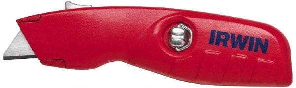 Irwin - Retractable Utility Knife - Red Handle, 2 Blades Included - Apex Tool & Supply