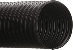 Hi-Tech Duravent - 10" ID, 50' Long, Thermoplastic Rubber Blower & Duct Hose - Black, 12-1/2" Bend Radius, 6 In/Hg, 3 Max psi, -65 to 275°F, Chemical Resistant - Apex Tool & Supply