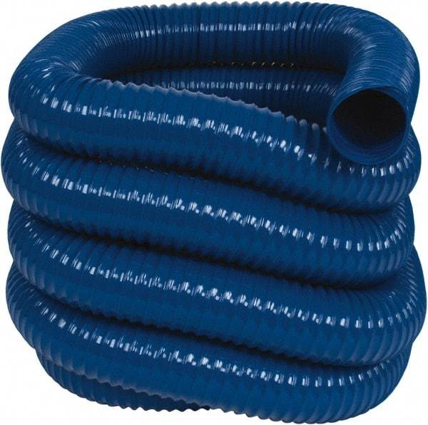 Hi-Tech Duravent - 3" ID, 25' Long, PVC Blower & Duct Hose - Blue, 4-1/4" Bend Radius, 22 In/Hg, 24 Max psi, -20 to 180°F, Abrasion and Chemical Resistant - Apex Tool & Supply