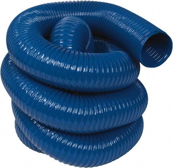 Hi-Tech Duravent - 5" ID, 25' Long, PVC Blower & Duct Hose - Blue, 6-3/4" Bend Radius, 14 In/Hg, 10 Max psi, -20 to 180°F, Abrasion and Chemical Resistant - Apex Tool & Supply