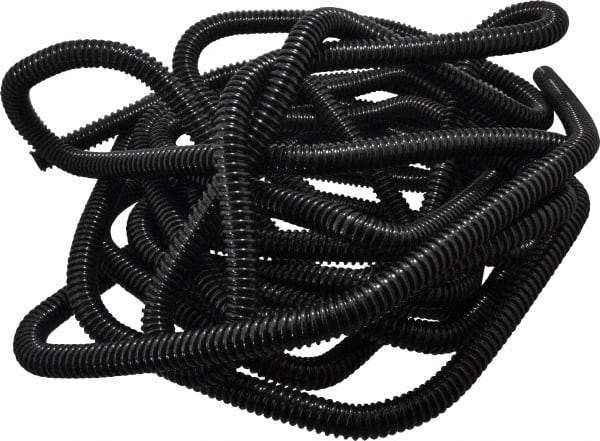 Hi-Tech Duravent - 3/4" ID, 25' Long, Polyethylene Blower & Duct Hose - Black, 1-1/2" Bend Radius, 26 In/Hg, 40 Max psi, -30 to 160°F, UV Resistant - Apex Tool & Supply