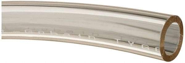 Made in USA - 5/8" ID x 7/8" OD, 1/8" Wall Thickness, Cut to Length (50' Standard Length) Plastic Tube - Clear, 30 Max psi, 65 Hardness - Apex Tool & Supply