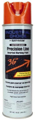 Rust-Oleum - 17 fl oz Orange Marking Paint - 600' to 700' Coverage at 1" Wide, Water-Based Formula - Apex Tool & Supply