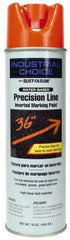 Rust-Oleum - 17 fl oz Orange Marking Paint - 600' to 700' Coverage at 1" Wide, Water-Based Formula - Apex Tool & Supply