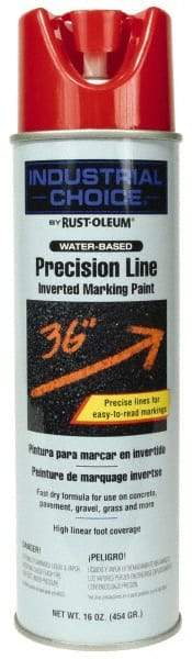 Rust-Oleum - 17 fl oz Red Marking Paint - 600' to 700' Coverage at 1" Wide, Water-Based Formula - Apex Tool & Supply