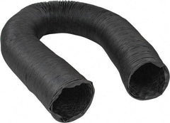 Hi-Tech Duravent - 8" ID, 25' Long, Neoprene Coated Polyester Blower & Duct Hose - Black, 10" Bend Radius, 15 In/Hg, 21 Max psi, -40 to 250°F, Chemical and Abrasion Resistant - Apex Tool & Supply