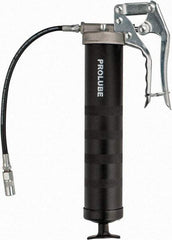 PRO-LUBE - 5,000 Max psi, Flexible Pistol Grease Gun - 14 oz (Cartridge) Capacity, 1/8 Thread Outlet, 40 Strokes per 0.07 oz, Bulk, Cartridge & Suction Fill, Includes 4 Jaw Coupler with Ball Check - Apex Tool & Supply