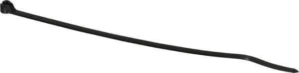 Thomas & Betts - 7.31" Long Black Polypropylene Standard Cable Tie - 30 Lb Tensile Strength, 1.22mm Thick, 1-1/2" Max Bundle Diam - Apex Tool & Supply