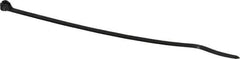 Thomas & Betts - 7.31" Long Black Polypropylene Standard Cable Tie - 30 Lb Tensile Strength, 1.22mm Thick, 1-1/2" Max Bundle Diam - Apex Tool & Supply