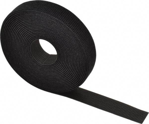 Thomas & Betts - 180" Long Black Nylon & Polyethylene Hook & Loop Strap - 50 Lb Tensile Strength, 1/16" Thick - Apex Tool & Supply