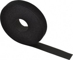 Thomas & Betts - 180" Long Black Nylon & Polyethylene Hook & Loop Strap - 50 Lb Tensile Strength, 1/16" Thick - Apex Tool & Supply