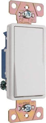 Pass & Seymour - 1 Pole, 120 to 277 VAC, 15 Amp, Specification Grade, Rocker, Wall and Dimmer Light Switch - 1.3 Inch Wide x 4.2 Inch High - Apex Tool & Supply
