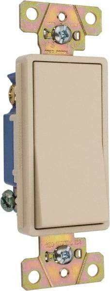 Pass & Seymour - 3 Pole, 120 to 277 VAC, 15 Amp, Specification Grade, Rocker, Wall and Dimmer Light Switch - 1.3 Inch Wide x 4.2 Inch High - Apex Tool & Supply