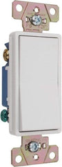 Pass & Seymour - 3 Pole, 120 to 277 VAC, 15 Amp, Specification Grade, Rocker, Wall and Dimmer Light Switch - 1.3 Inch Wide x 4.2 Inch High - Apex Tool & Supply