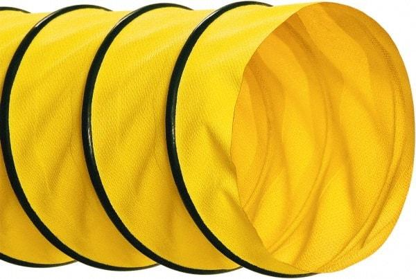 Hi-Tech Duravent - 4" ID, 25' Long, Polyester Blower & Duct Hose - Yellow, 2" Bend Radius, 28 In/Hg, 30 Max psi, -40 to 250°F, UV Resistant - Apex Tool & Supply