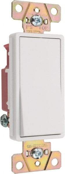 Pass & Seymour - 1 Pole, 120 to 277 VAC, 20 Amp, Specification Grade, Rocker, Wall and Dimmer Light Switch - 1.3 Inch Wide x 4.2 Inch High - Apex Tool & Supply