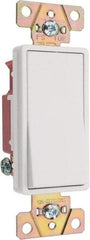 Pass & Seymour - 1 Pole, 120 to 277 VAC, 20 Amp, Specification Grade, Rocker, Wall and Dimmer Light Switch - 1.3 Inch Wide x 4.2 Inch High - Apex Tool & Supply
