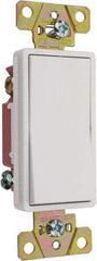 Pass & Seymour - 3 Pole, 120 to 277 VAC, 20 Amp, Rocker, Wall and Dimmer Light Switch - 1.3 Inch Wide x 4.2 Inch High - Apex Tool & Supply