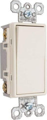 Pass & Seymour - 4 Pole, 120 to 277 VAC, 15 Amp, Specification Grade, Rocker, Wall and Dimmer Light Switch - 1.43 Inch Wide x 4.19 Inch High - Apex Tool & Supply