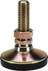 J.W. Winco - 5/8-11 Bolt Thread, Studded Pivotal Stud Mount Leveling Pad & Mount - 4,350 Max Lb Capacity, 2-1/2" Base Diam - Apex Tool & Supply