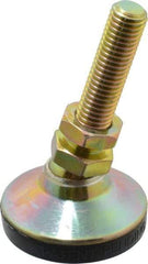 J.W. Winco - M12 x 1.75 Bolt Thread, Studded Pivotal Stud Mount Leveling Pad & Mount - 1,400 Kg Capacity, 48mm Base Diam - Apex Tool & Supply