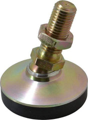 J.W. Winco - M20 x 2.5 Bolt Thread, Studded Pivotal Stud Mount Leveling Pad & Mount - 2,071 Kg Capacity, 76mm Base Diam - Apex Tool & Supply