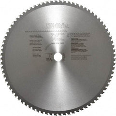 Porter-Cable - 14" Diam, 1" Arbor Hole Diam, 80 Tooth Wet & Dry Cut Saw Blade - Carbide-Tipped, Cutoff Action, Standard Round Arbor - Apex Tool & Supply