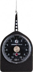 Jonard Tools - 0.02 Lb. Capacity, Mechanical Tension and Compression Force Gage - 0.25 gf Resolution, Aluminum Housing - Apex Tool & Supply