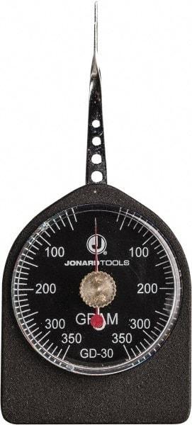 Jonard Tools - 0.11 Lb. Capacity, Mechanical Tension and Compression Force Gage - 10 gf Resolution, Aluminum Housing - Apex Tool & Supply