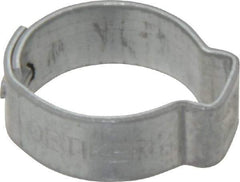 Oetiker - 13.5 to 15.7mm, Zinc-Plated 1-Ear Clamp - 5/8" Noml Size, 7mm Inner Width, 7mm Wide x 0.75mm Thick, Carbon Steel - Apex Tool & Supply