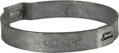 Oetiker - 37.9 to 41mm, Zinc-Plated 1-Ear Clamp - 1-5/8" Noml Size, 10mm Inner Width, 7mm Wide x 0.75mm Thick, Carbon Steel - Apex Tool & Supply