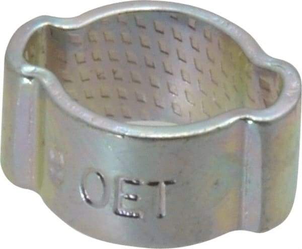 Oetiker - 7 to 9mm, Zinc-Plated 2-Ear Clamp - 5/16" Noml Size, 3.14mm Inner Width, 7mm Wide x 1mm Thick, Carbon Steel - Apex Tool & Supply