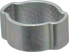 Oetiker - 8.1 to 11mm, Zinc-Plated 2-Ear Clamp - 3/8" Noml Size, 4.55mm Inner Width, 7mm Wide x 1mm Thick, Carbon Steel - Apex Tool & Supply