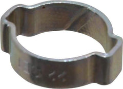 Oetiker - 18 to 22mm, Zinc-Plated 2-Ear Clamp - 13/16" Noml Size, 6.28mm Inner Width, 9mm Wide x 1.5mm Thick, Carbon Steel - Apex Tool & Supply