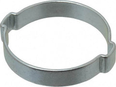 Oetiker - 40.6 to 46mm, Zinc-Plated 2-Ear Clamp - 1-3/4" Noml Size, 8.48mm Inner Width, 10mm Wide x 1.5mm Thick, Carbon Steel - Apex Tool & Supply