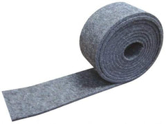 Made in USA - 1/8 Inch Thick x 2 Inch Wide x 10 Ft. Long, Felt Stripping - Gray, Plain Backing - Apex Tool & Supply
