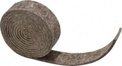 Made in USA - 1/8 Inch Thick x 1 Inch Wide x 5 Ft. Long, Felt Stripping - Gray, Plain Backing - Apex Tool & Supply
