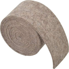 Made in USA - 1/8 Inch Thick x 2 Inch Wide x 5 Ft. Long, Felt Stripping - Gray, Plain Backing - Apex Tool & Supply