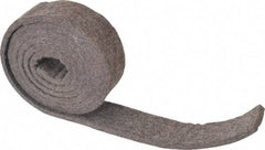 Made in USA - 1/4 Inch Thick x 1-1/2 Inch Wide x 5 Ft. Long, Felt Stripping - Gray, Plain Backing - Apex Tool & Supply